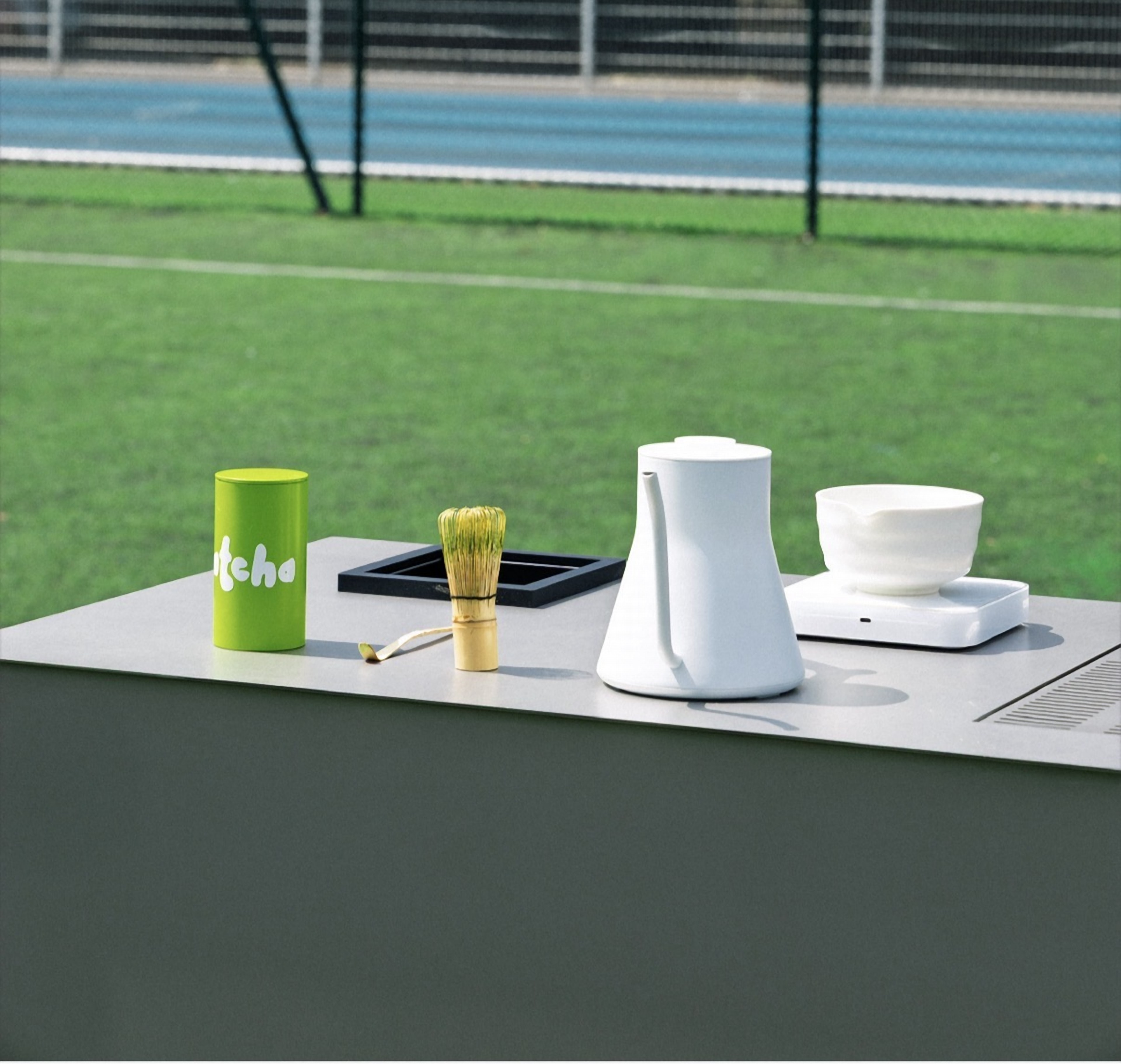 Matcha bar dressé pour un événement